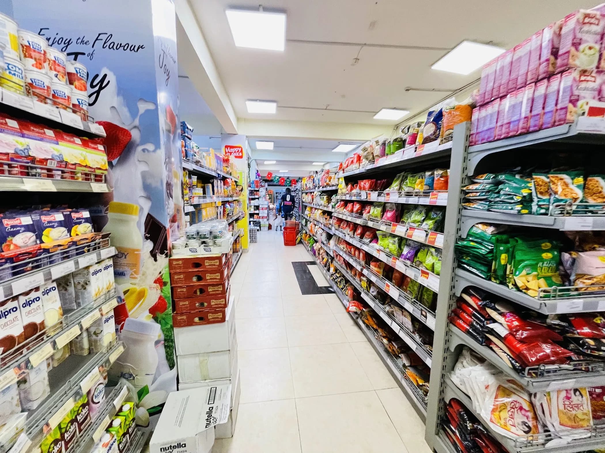 Packed shelves in a neighbourhood grocery
